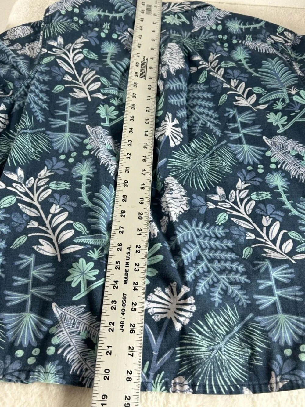 The North Face Mens Bay Trail Novelty Woven Hawaiian Short-Sleeve Shirt XL Blue